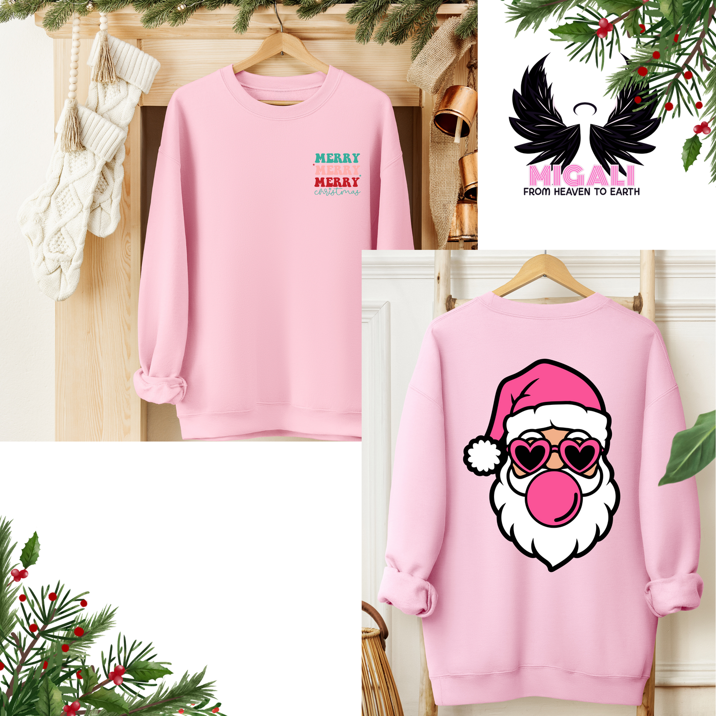 Fancy Claus Christmas crewneck sweatshirt